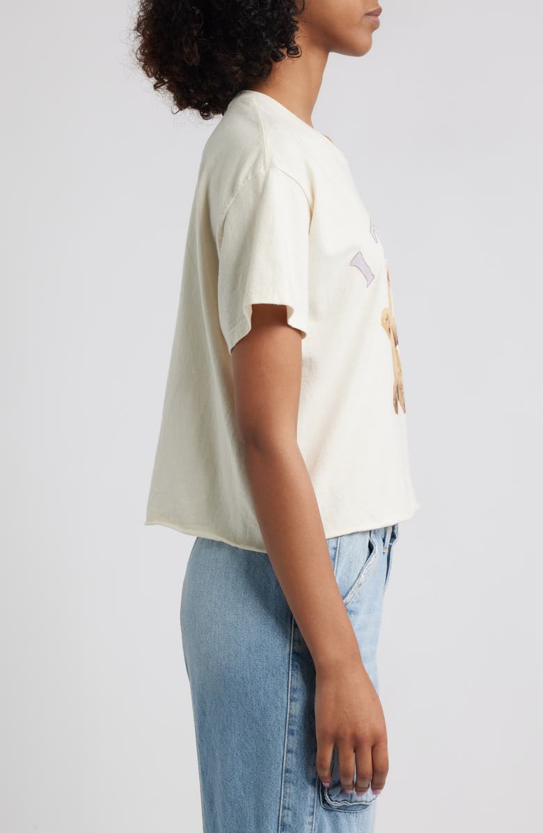 Vinyl Icons I Told Ya Bear Cotton Graphic Baby Tee, Alternate, color, Marshmallow