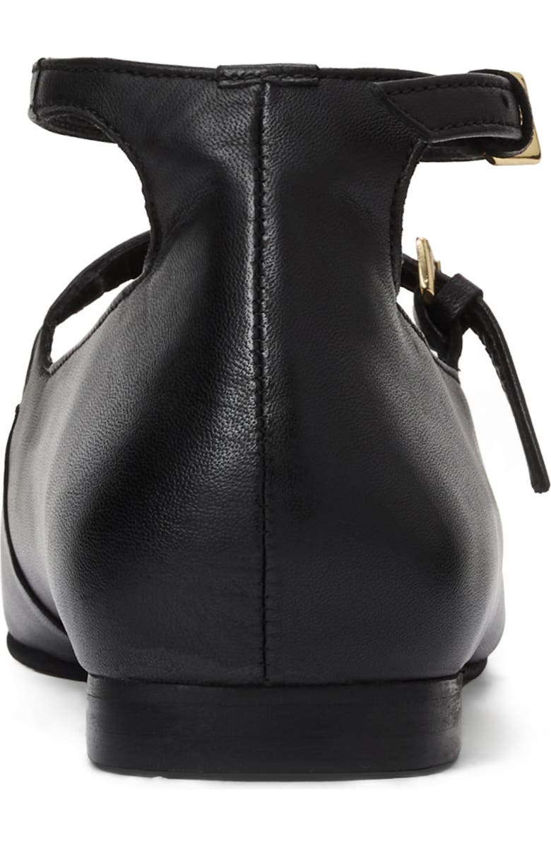 Bruno Magli Melanie Ankle Strap Flat, Alternate, color, Black Leather