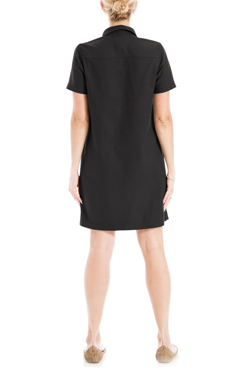 MAX STUDIO Short Sleeve Twill Shift Dress, Alternate, color, 