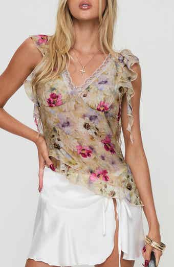 Princess Polly Lucatsa Ruffle Lace Sleeveless Top