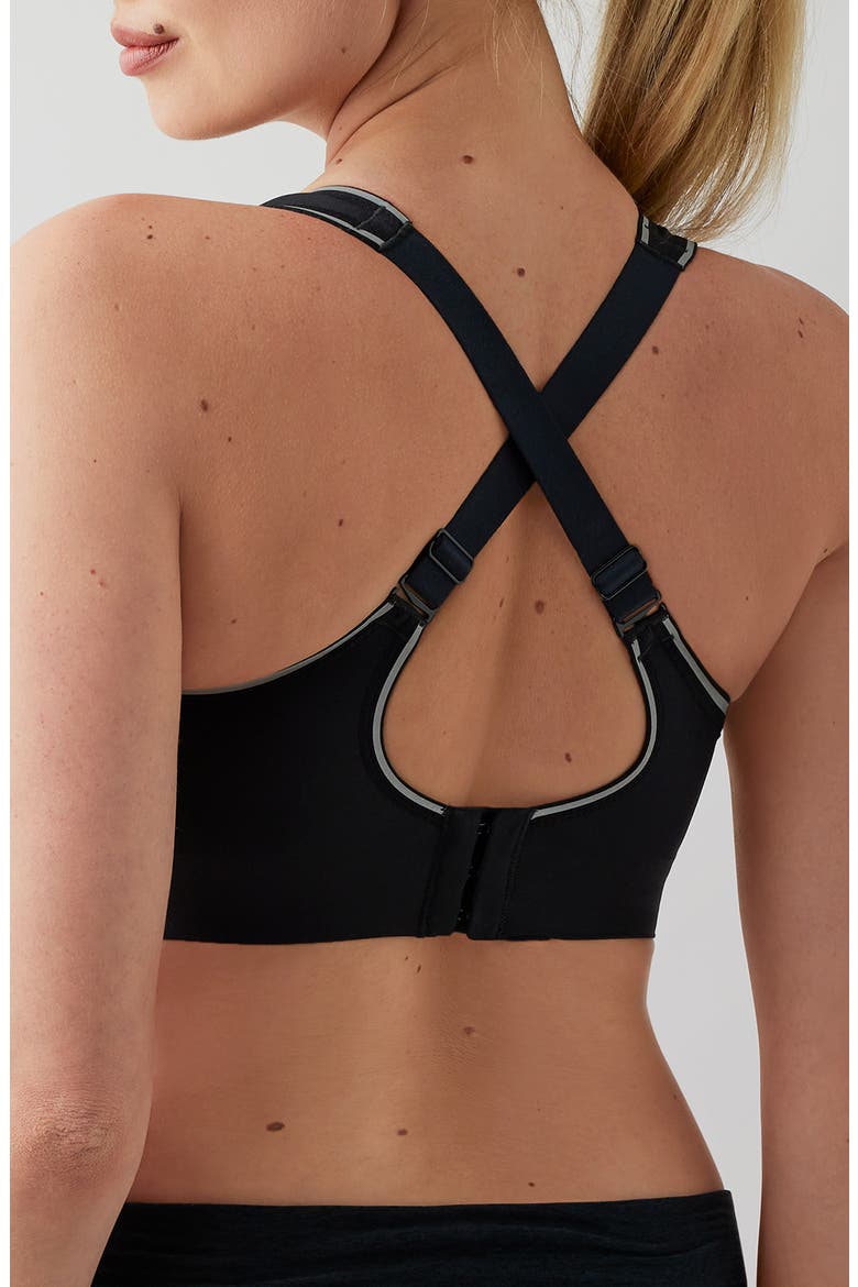 Sydney Underwire High Impact Sports Bra, Alternate, color, BLACK