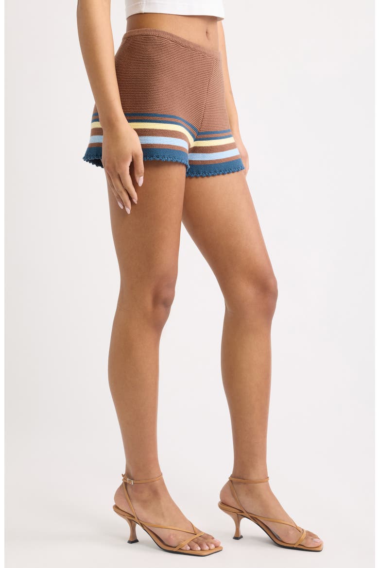 The Cleo Knit Shorts, Alternate, color, WALNUT WOOD MULTI