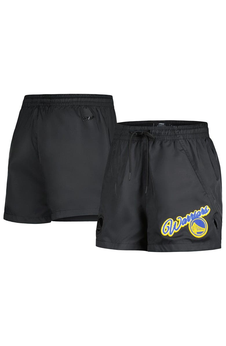 PRO STANDARD Women's Pro Standard Black Golden State Warriors Script Woven Shorts, Main, color, Black