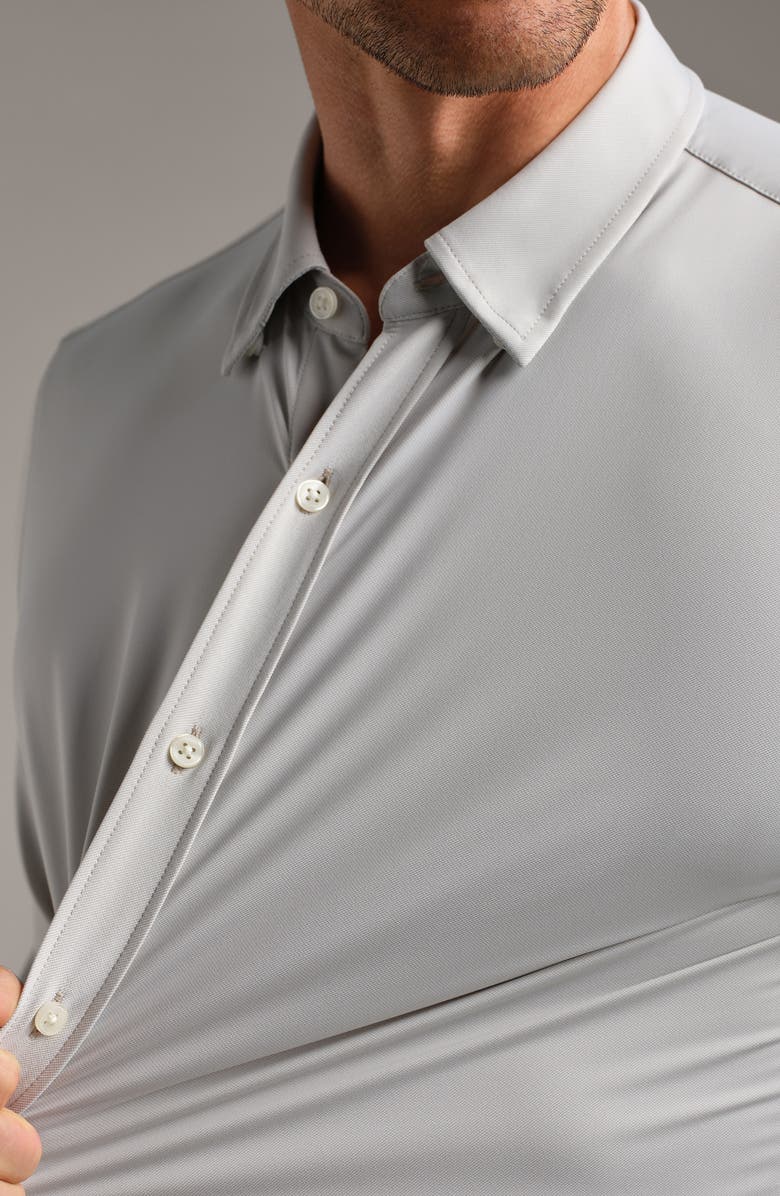 Rhone Commuter Slim Fit Button-Up Shirt, Alternate, color, Gray Stone Oxford