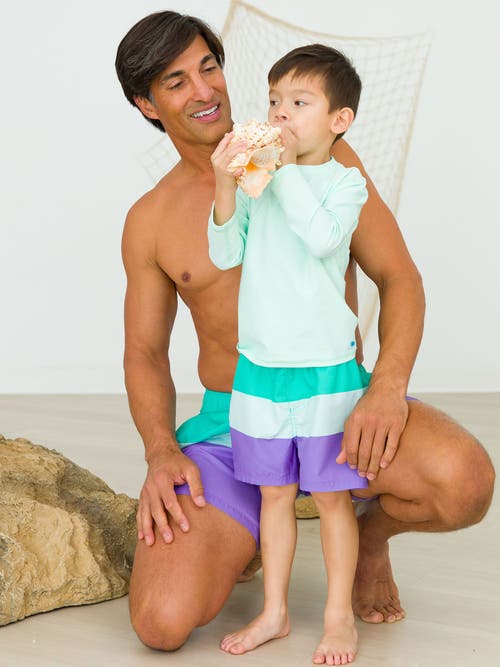 Ruggedbutts Toddler Boys Upf50+ Swim Trunks In Multi