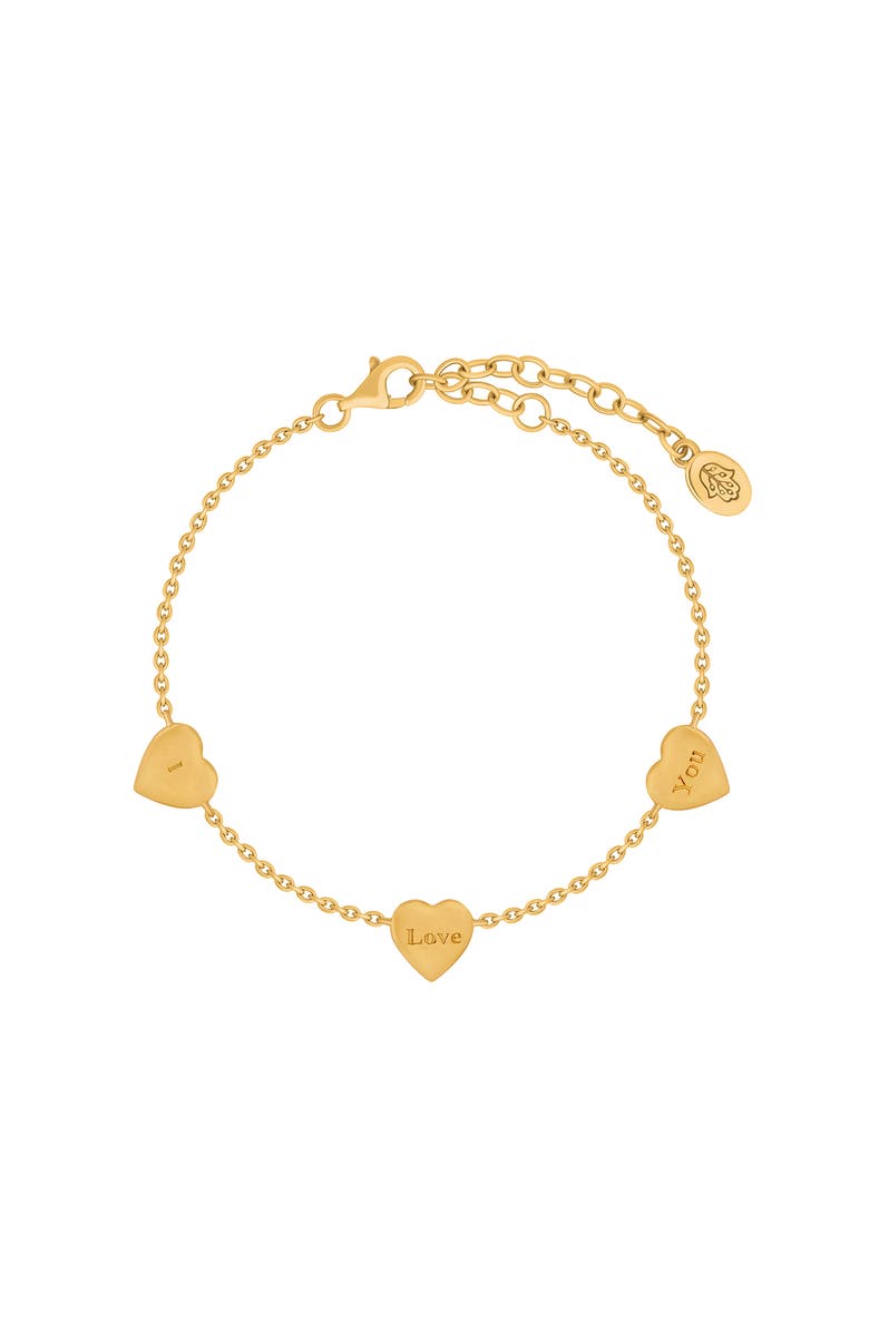 Karma and Luck Heartfelt Gratitude Mother of Pearl Heart Gold Bracelet, Alternate, color, 