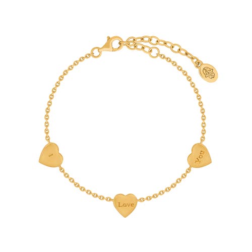 Karma And Luck Heartfelt Gratitude Mother Of Pearl Heart Gold Bracelet In Gold/white
