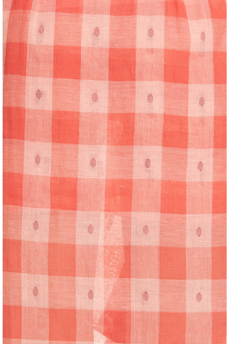 Merida Check Cotton Skirt, Alternate, color, HIBISCUS