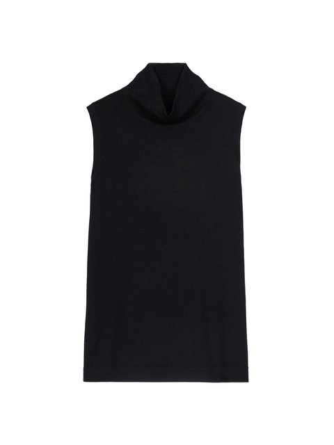 Cashmere Silk High-Neck Top