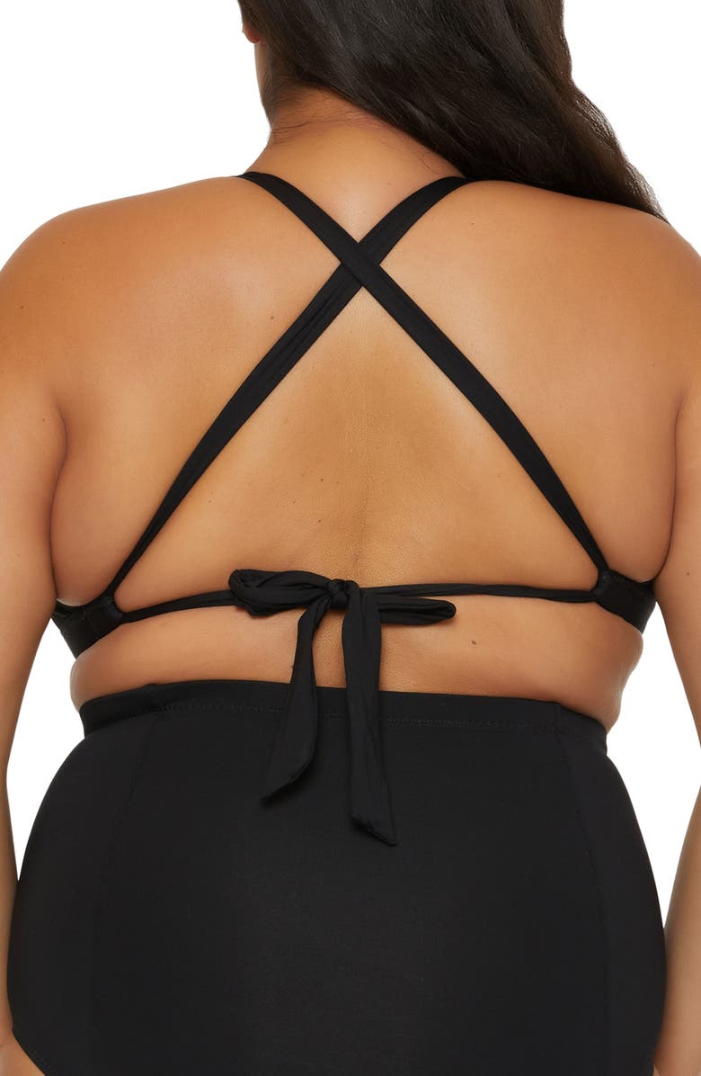 Becca Tab Inset Bikini Top, Alternate, color, Black