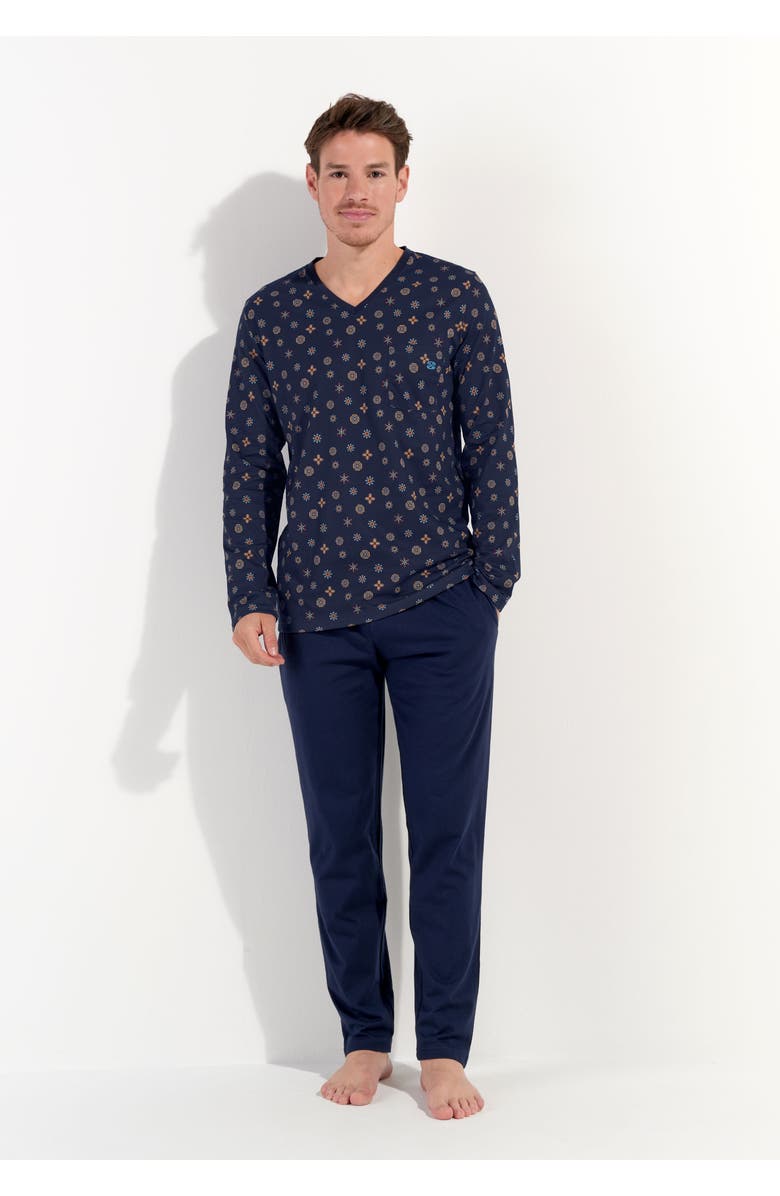 HOM Mandala Long Sleepwear, Alternate, color, Navy Print