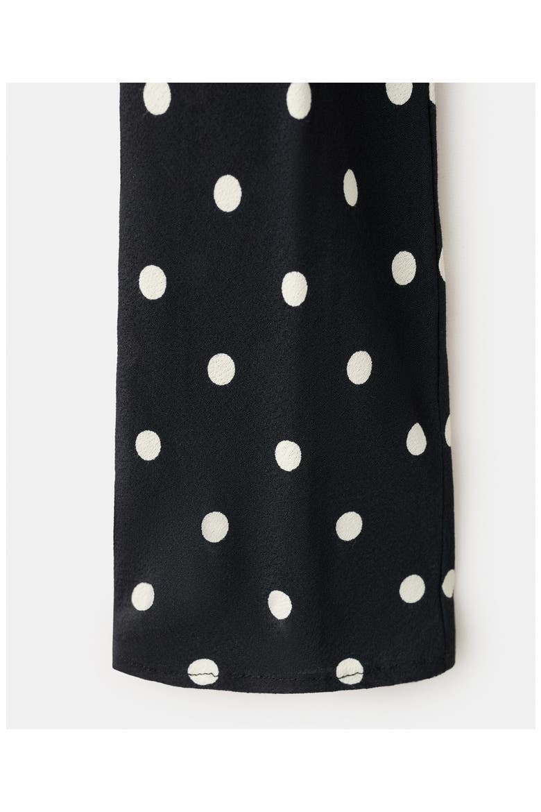 Dot Long Sleeve Maxi Dress, Alternate, color, BLACK