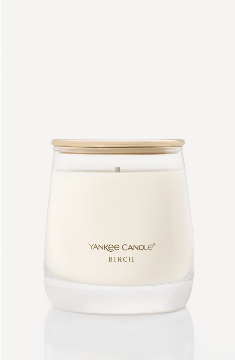 YANKEE CANDLE Birch Premium Small Jar Candle, Main, color, White