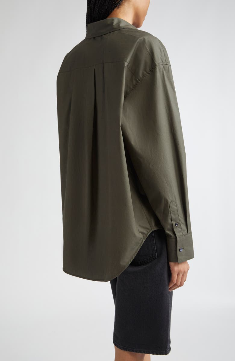 TEURN STUDIOS Oversize Cotton Poplin Button-Up Shirt, Alternate, color, 