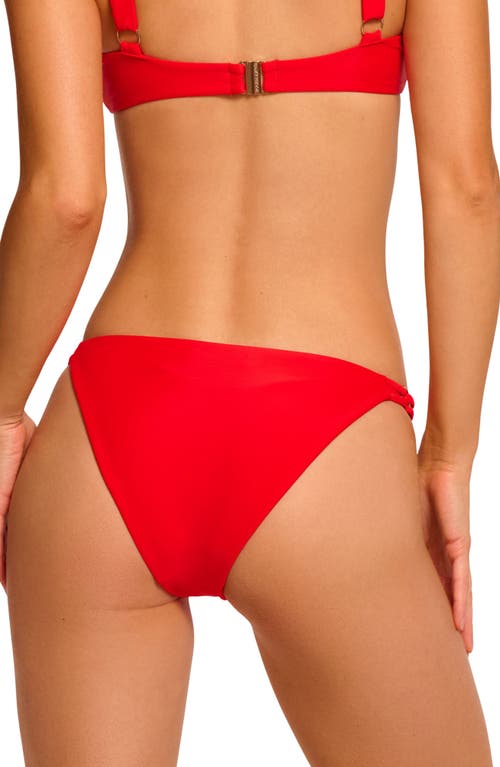 Ramy Brook Ellie Chain Trim Bikini Bottom In Red