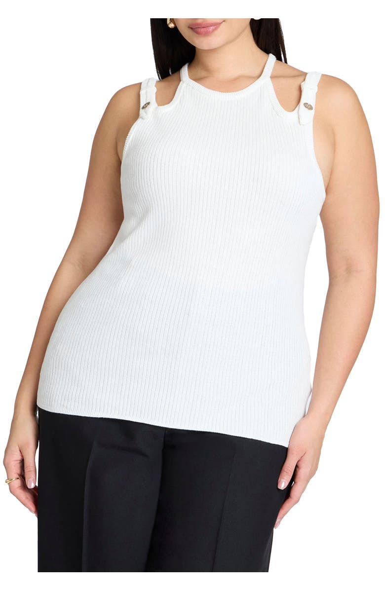 ELOQUII Strappy Racer Tank, Main, color, White