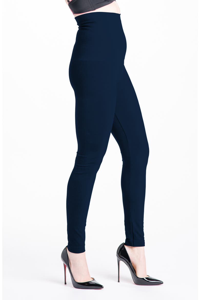 Snapback Postpartum Leggings, Alternate, color, NAVY