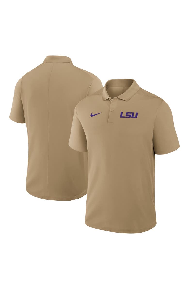 Nike Men's Nike Tan LSU Tigers Primetime Victory Primary Logo Performance Polo, Main, color, Tan