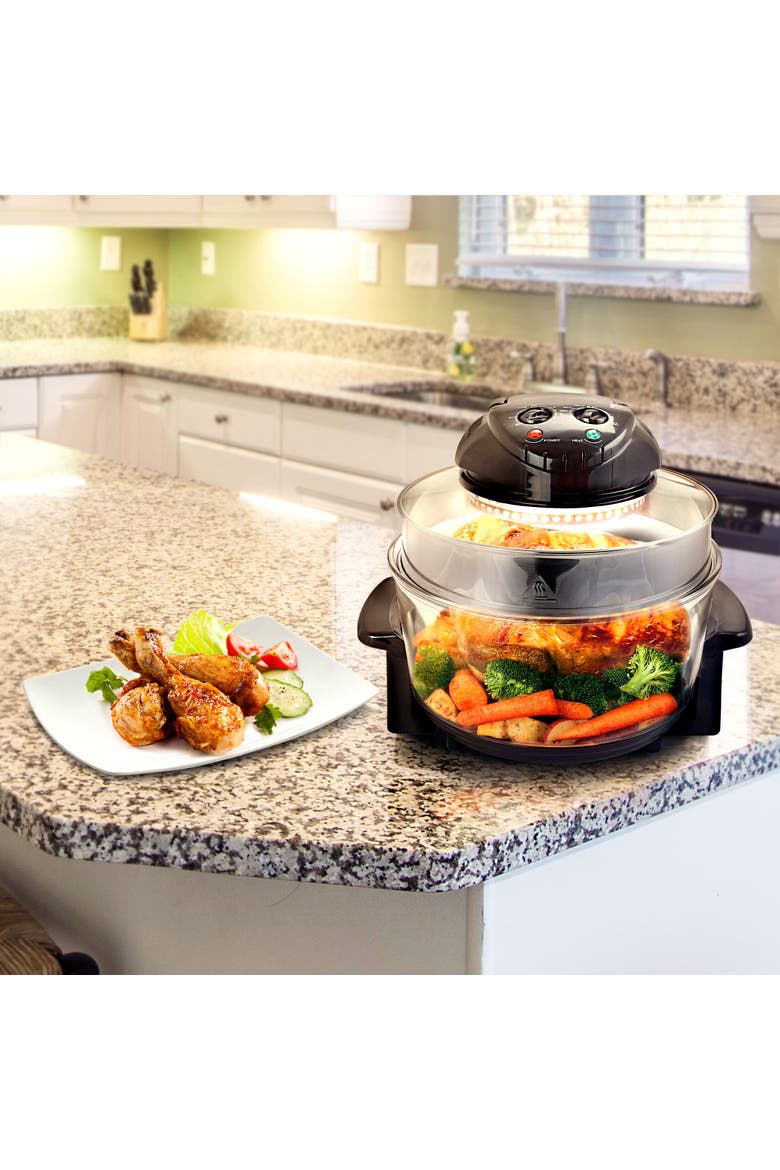 Multipurpose Countertop Halogen Oven Air Fryer/Rotisserie/Roaster, Alternate, color, Black