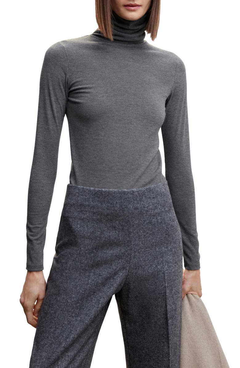 MANGO Turtleneck Long Sleeve T-Shirt, Main, color, 