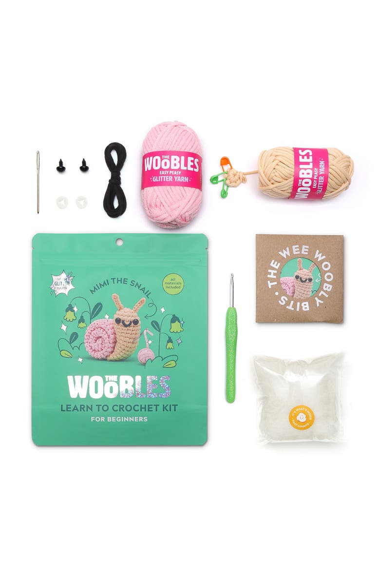 Snail Crochet Kit, Alternate, color, PINK