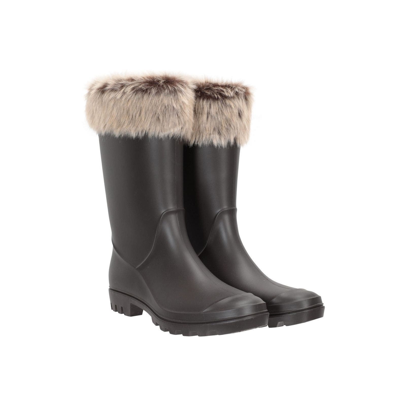 Faux Fur Lined Galoshes, Alternate, color, Beige