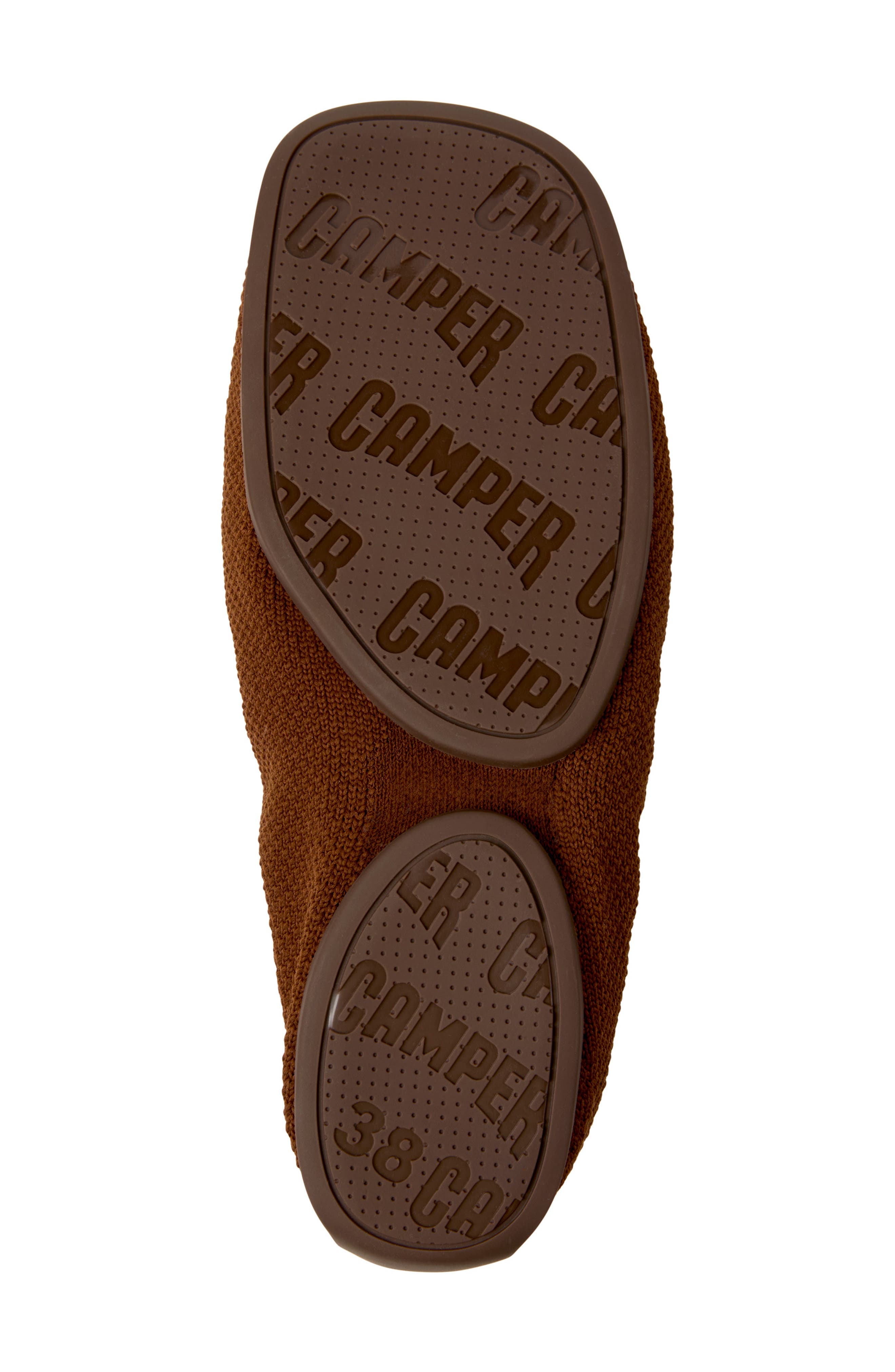 Camper Right Niko Ballerina Flat, Alternate, color, Medium Brown