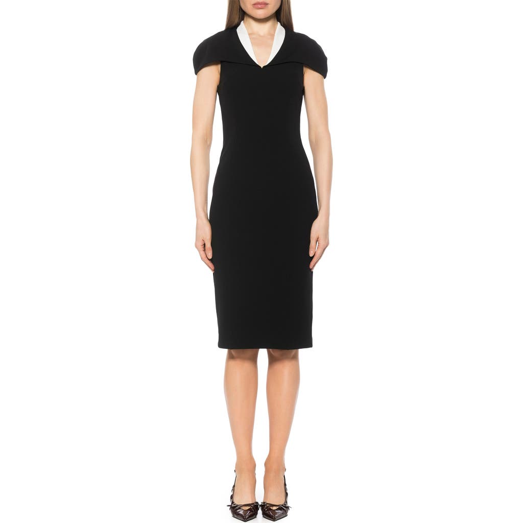 Alexia Admor Tati Cape Sheath Dress In Black