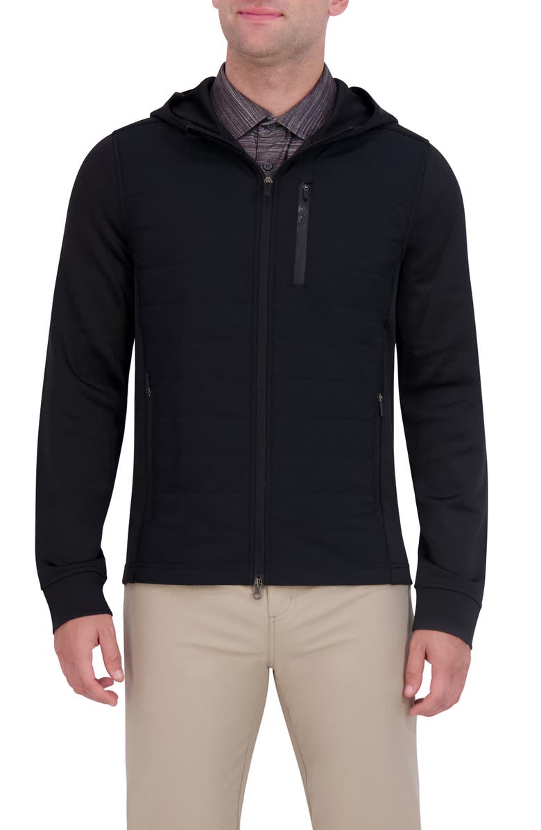 Ben Sherman Mixed Media Hooded Golf Jacket, Main, color,