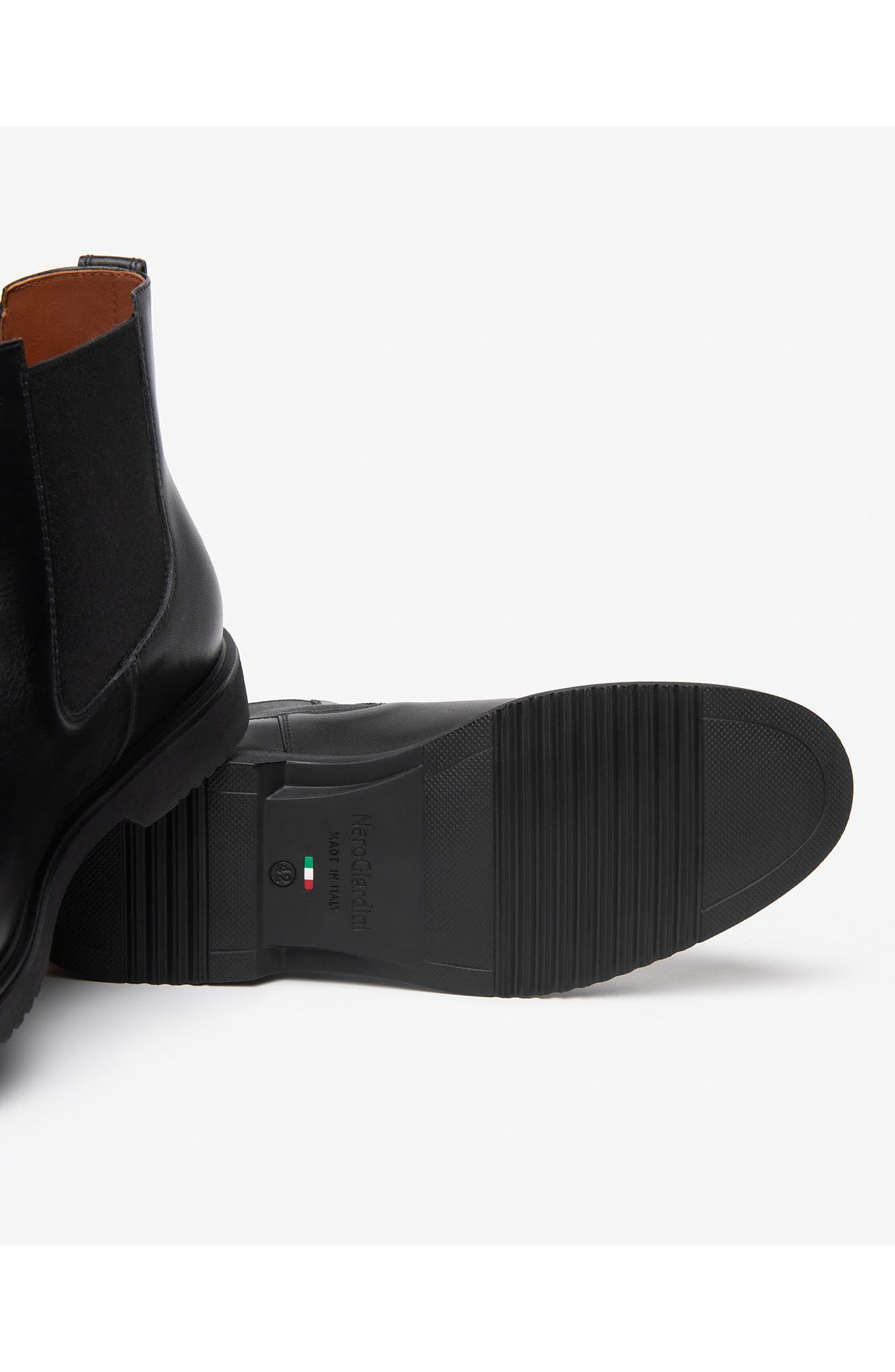 Leather Chelsea Boot, Alternate, color, BLACK