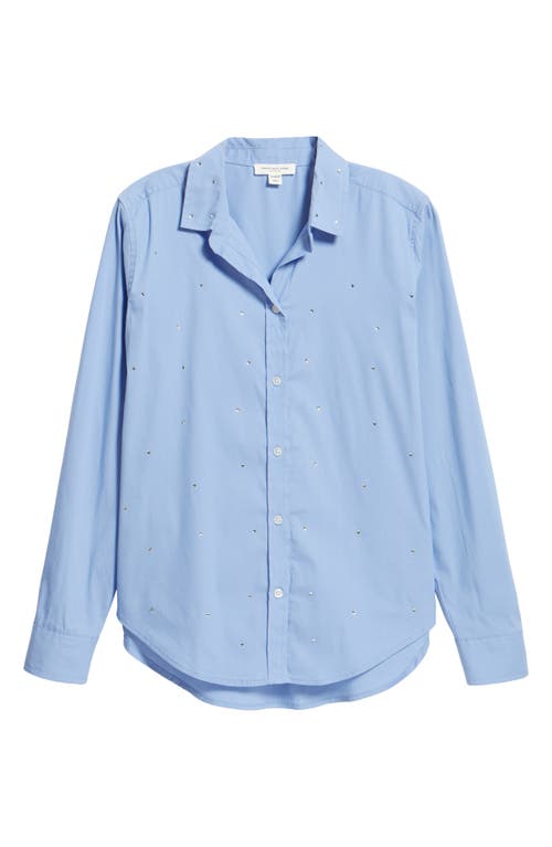 Beachlunchlounge Alden Rhinestone Shirt In Blue