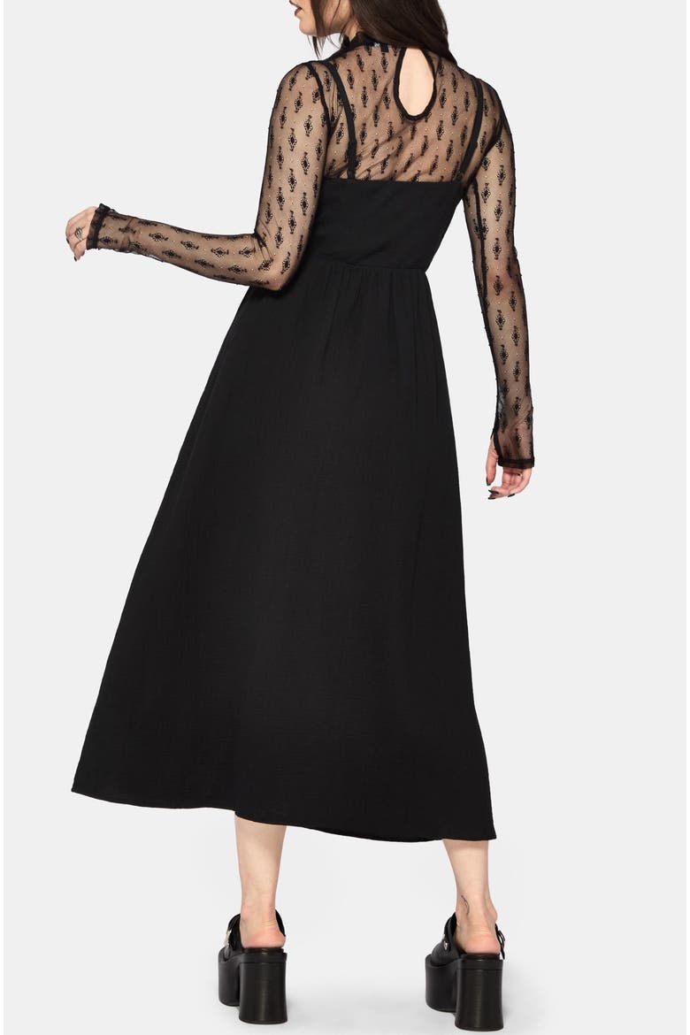 Abundance Cotton Floral Dress, Alternate, color, Black