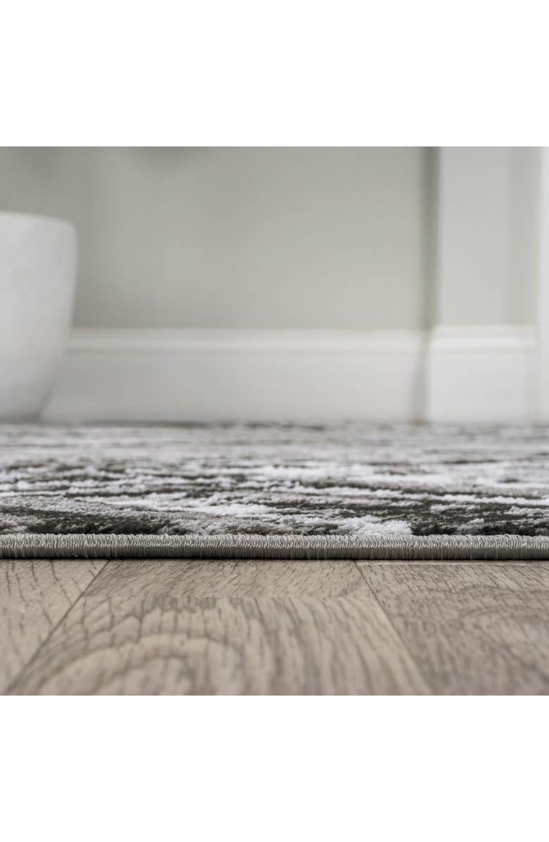 JONATHAN Y Slant Modern Abstract Area Rug, Alternate, color, Black/Gray