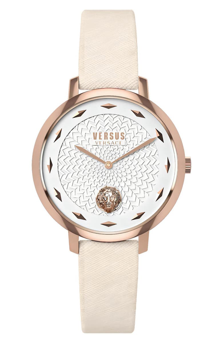 VERSUS Versace Versace Women's La Villette Leather Strap Watch, 36mm x 9.4mm, Main, color, 