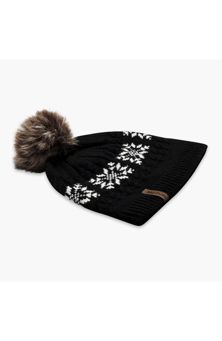 Turtle Fur Leira Wool Pom Beanie, Alternate, color, Black