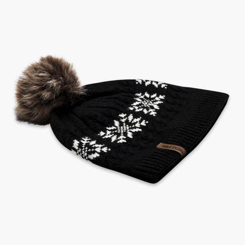 Turtle Fur Leira Wool Pom Beanie In Black