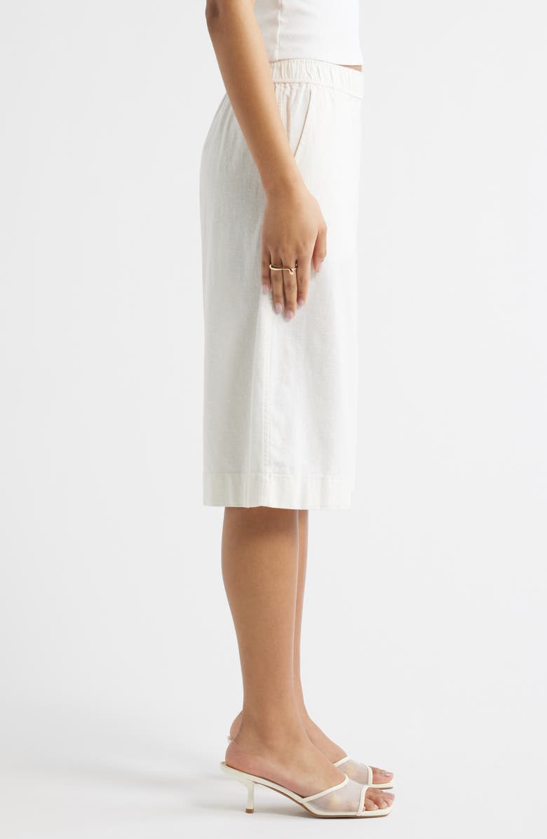 Open Edit Linen Blend Culottes, Alternate, color, White