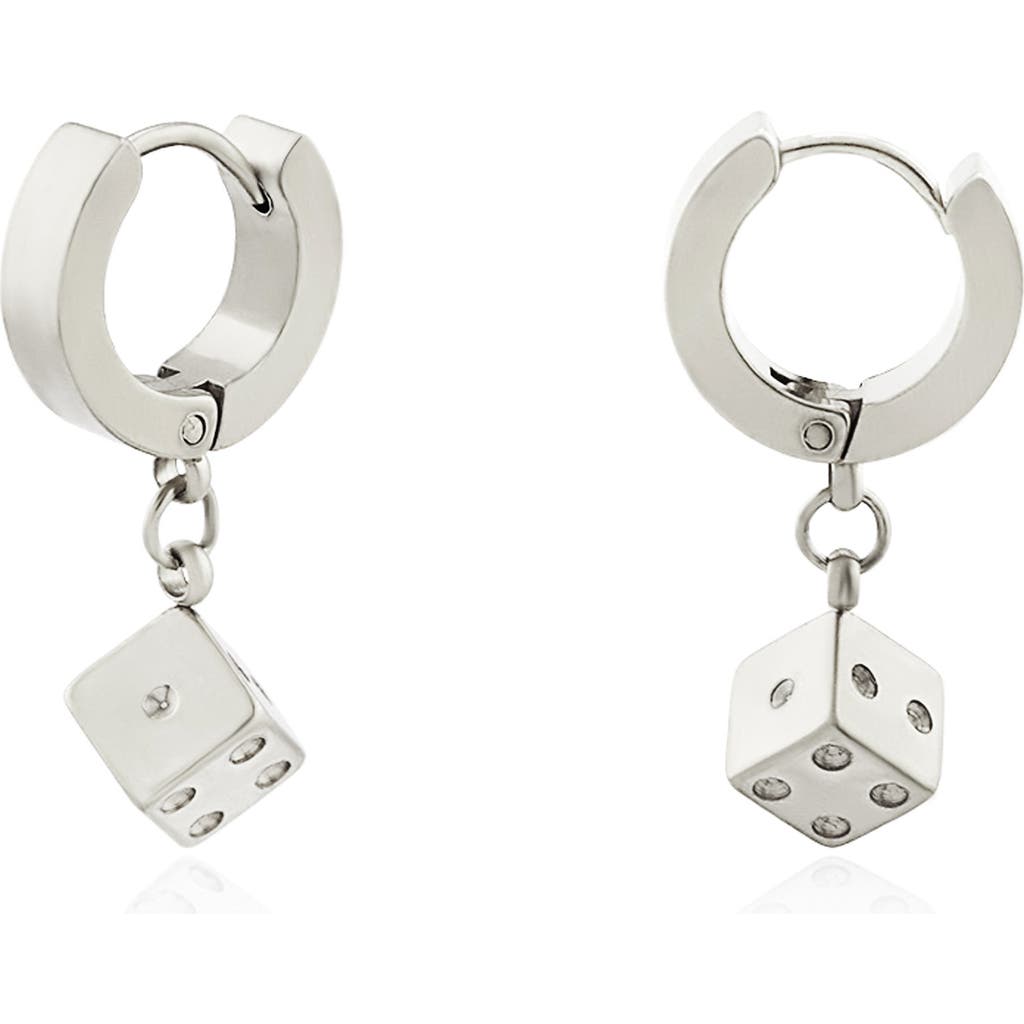 Rebl Gender Inclusive Dice Huggie Hoop Earrings