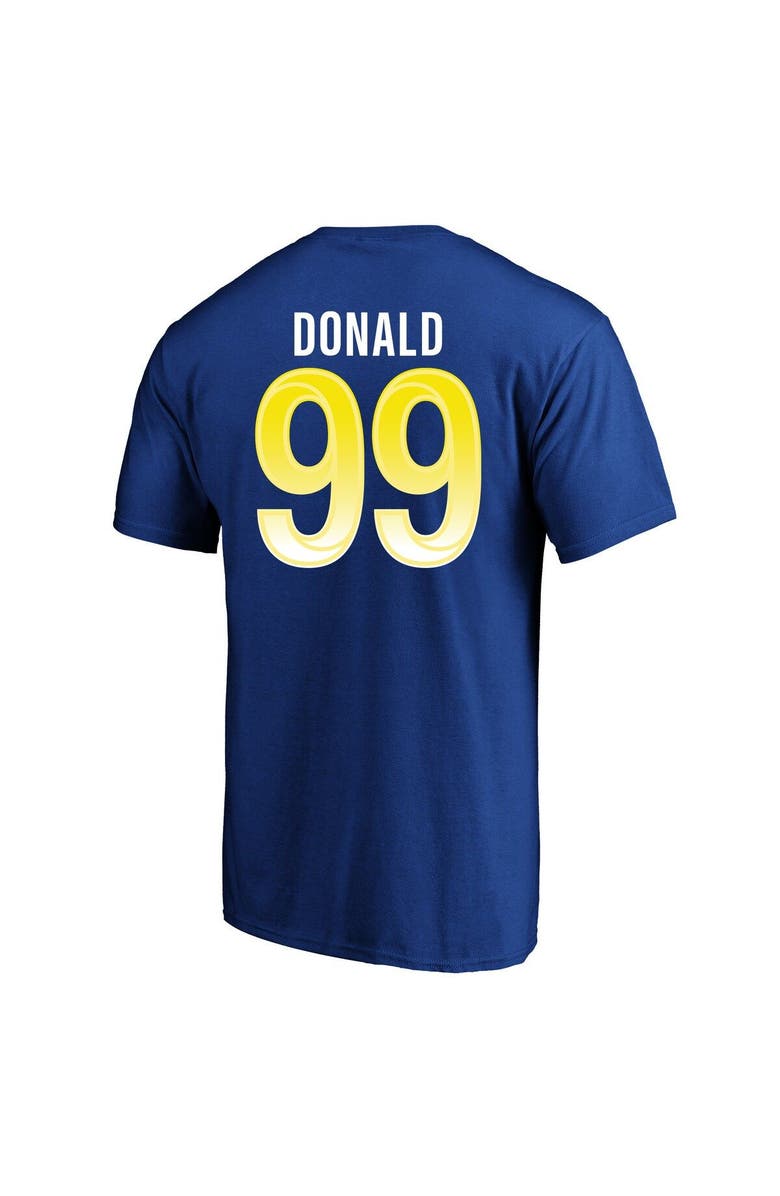 FANATICS Men's Fanatics Branded Aaron Donald Royal Los Angeles Rams Super Bowl LVI Bound Big & Tall Name & Number T-Shirt, Alternate, color, 