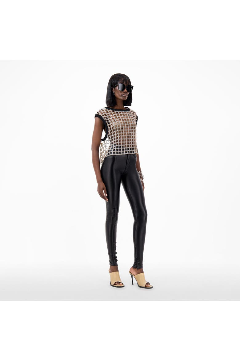 Sequin Cut Out Top, Alternate, color, Black/ Beige
