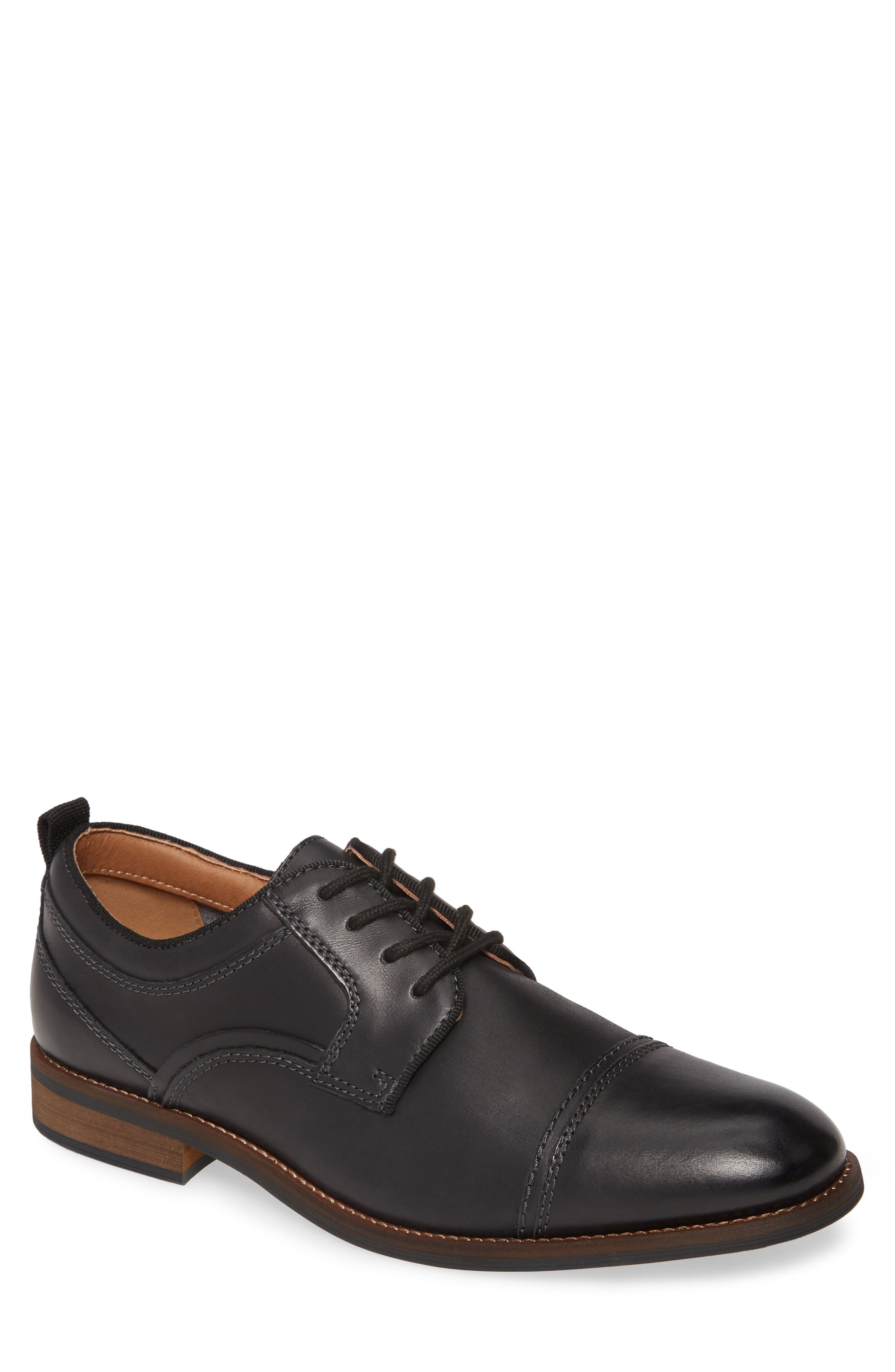 Kennan Cap Toe Derby, Main, color, BLACK