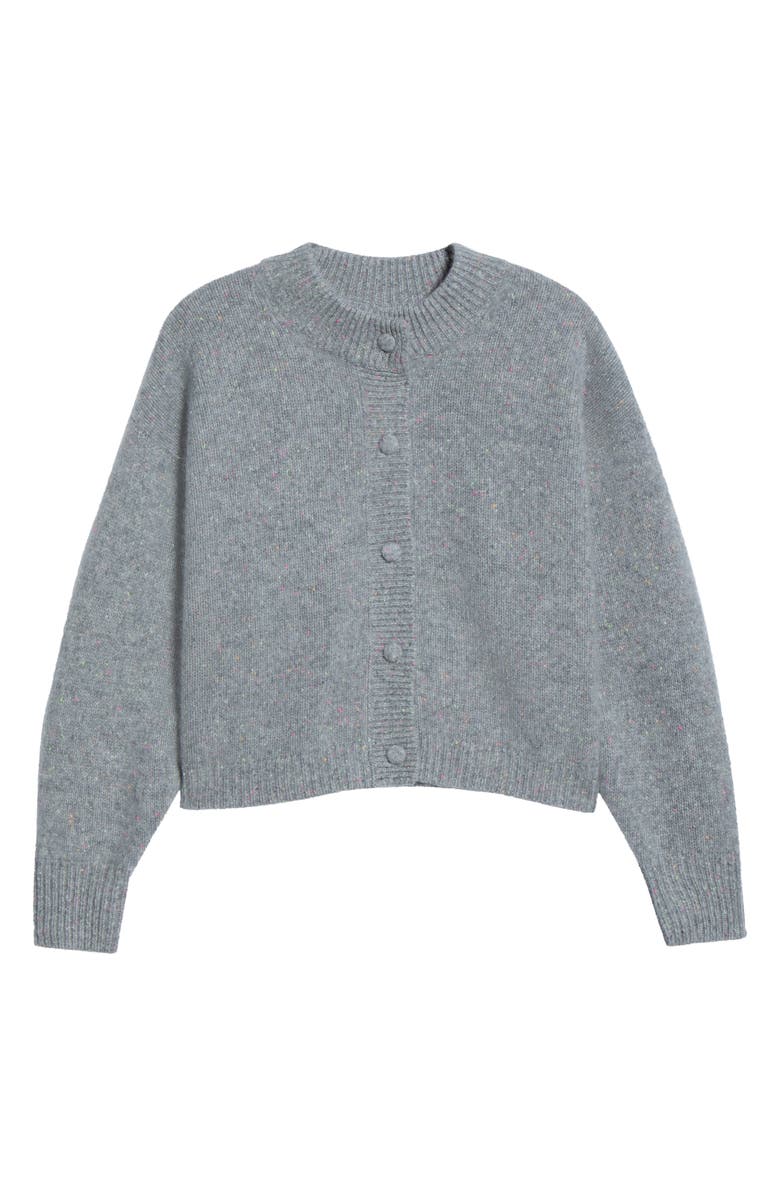 FRAME The Flecked Cashmere Cardigan, Alternate, color, Silver