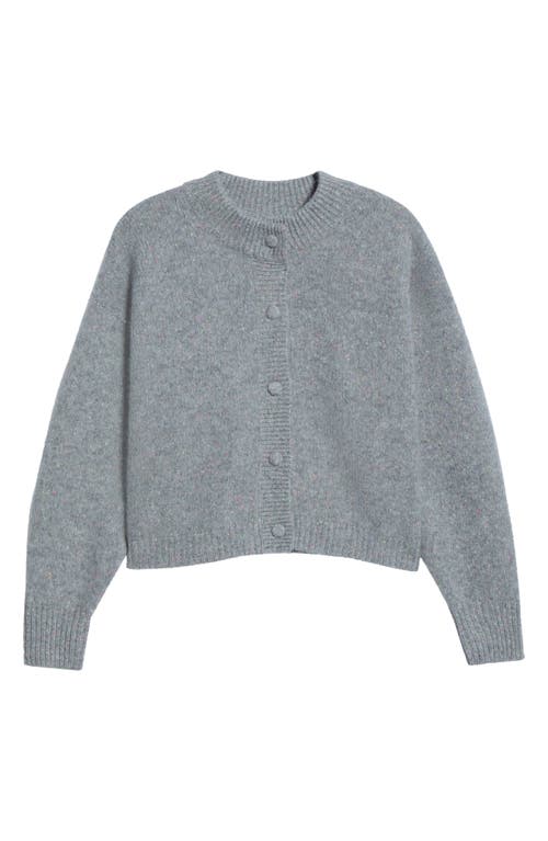 Frame The Flecked Cashmere Cardigan In Silver