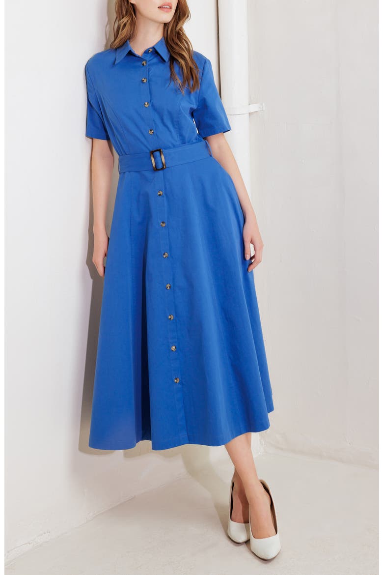 A-Line Shirtdress, Alternate, color, BLUE