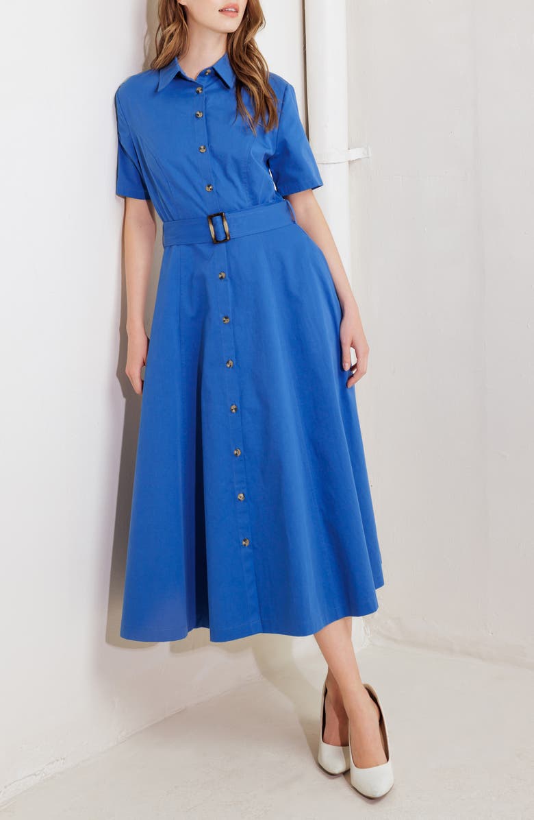 FREEMARKET A-Line Shirtdress, Alternate, color, Blue