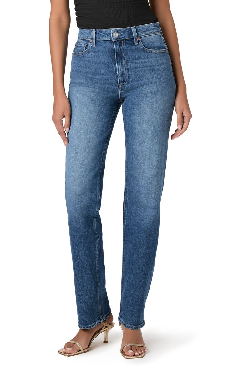 Stevie High Waist Straight Leg Jeans, Main, color, BONJOUR