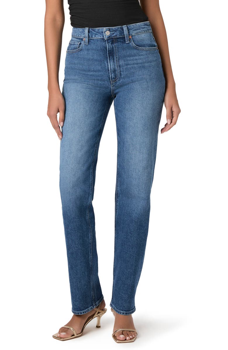 PAIGE Stevie High Waist Straight Leg Jeans, Main, color, Bonjour
