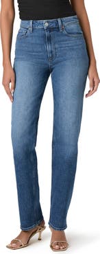 PAIGE Stevie High Waist Straight Leg Jeans