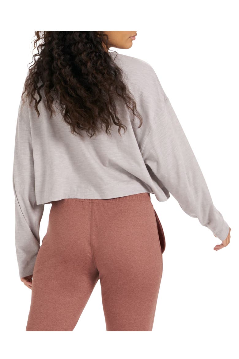 Sundown Slub Long Sleeve Crop T-Shirt, Alternate, color, FOG