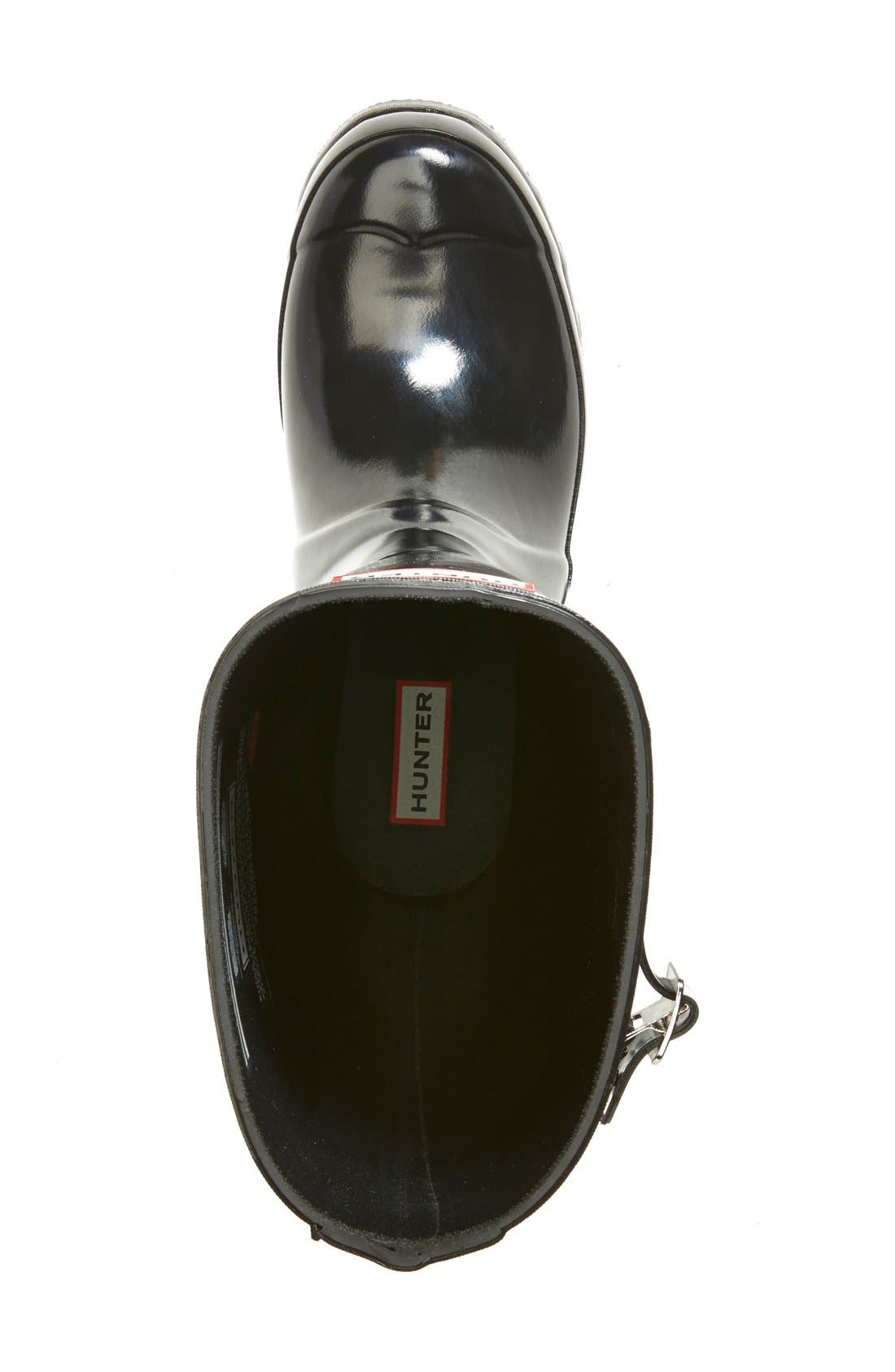 Hunter Adjustable Back Gloss Waterproof Rain Boot, Alternate, color, 